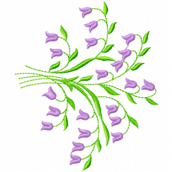 Flowers And Tree Embroidery Design 2